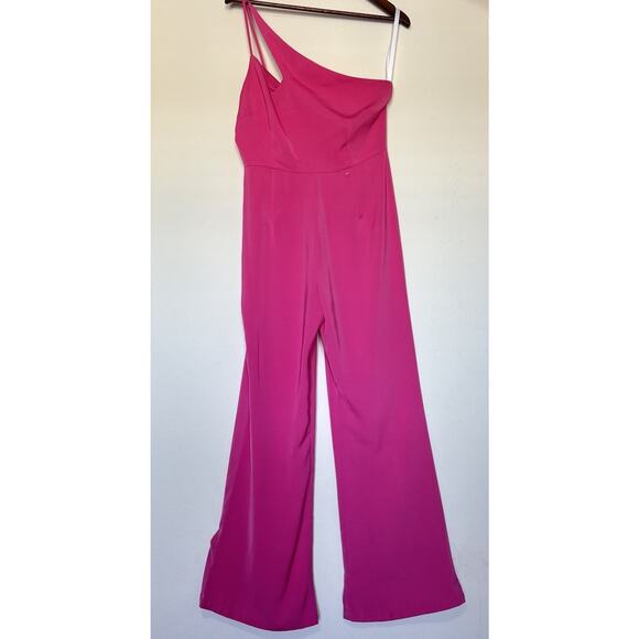 Revolve super down anouk cut out Pink Wide Leg jumpsuit - Picture 5 of 11